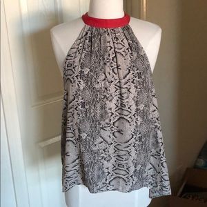 Free People Snake Print Halter Tank